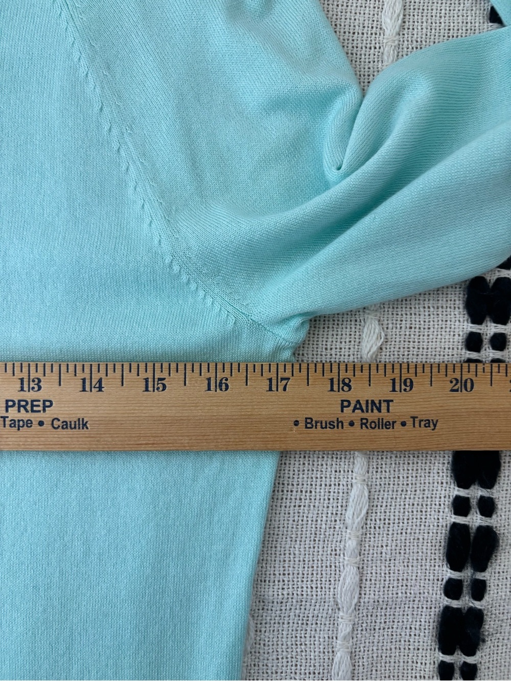 J.McLaughlin Jamey Sweater Aqua Button Sleeve Knit Top Medium Preppy - Picture 10 of 11